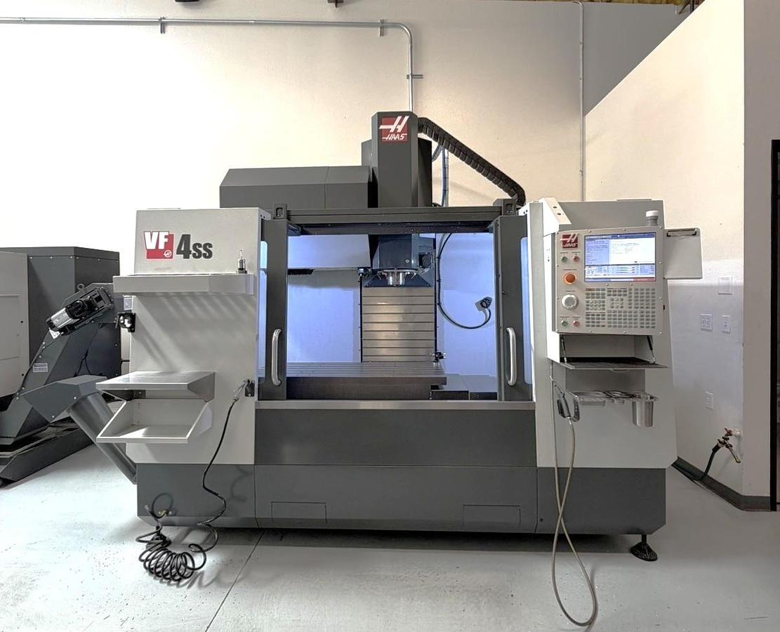 Used 2022 Haas VF4SS, 4th Axis Drive (only), Coolant Thru Spindle, Haas Probing, 30 Station ATC, HSM, PCool, Auger