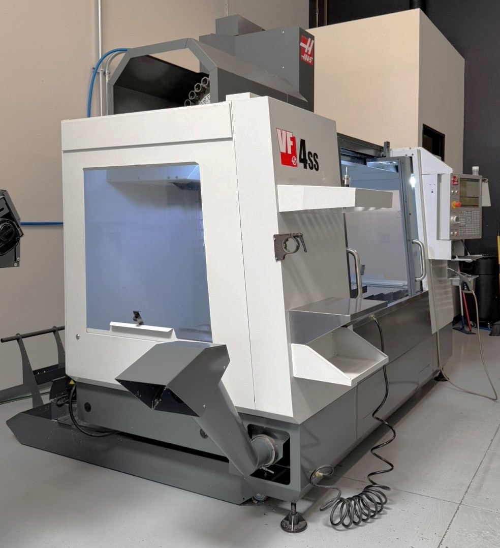 Used 2022 Haas VF4SS, 4th Axis Drive (only), Coolant Thru Spindle, Haas Probing, 30 Station ATC, HSM, PCool, Auger