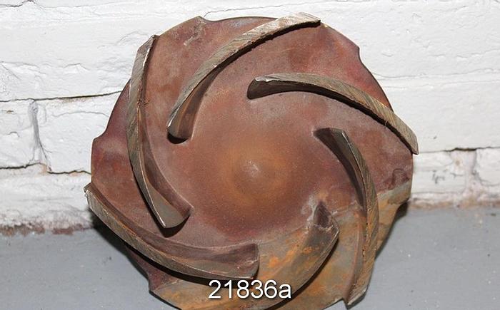 Used Goulds 3196 Impeller, 8", 6-Vane, Casting No.: 54021 (For 3x4x10 Pump) #21836