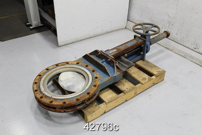 Used Dezurik 16" Hand Operated Knife Gate Valve #42796