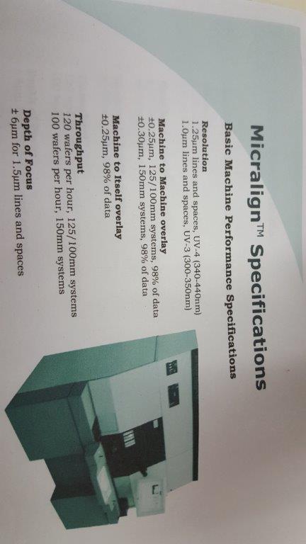 Used Beta Squared Model OS2000 Micralign Mask Scanner (non contact)