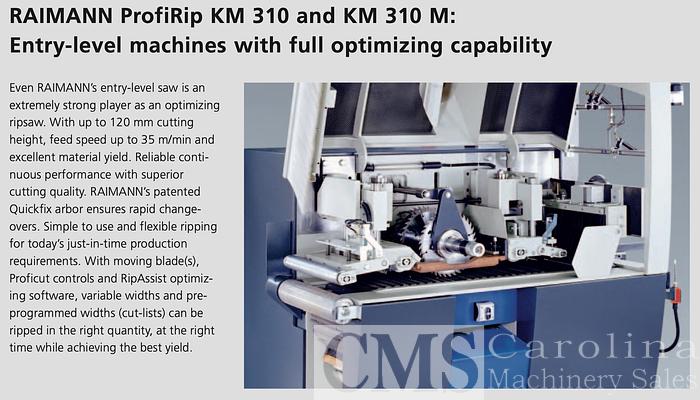 Used 2001 Raimann KM 310 US Rip Saw