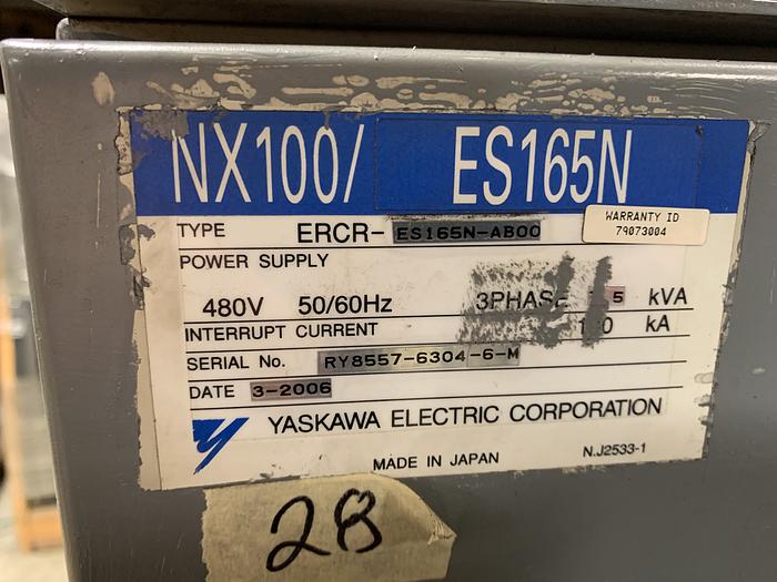 Used MOTOMAN ES165N 6 AXIS CNC ROBOT 165KG X 2651MM