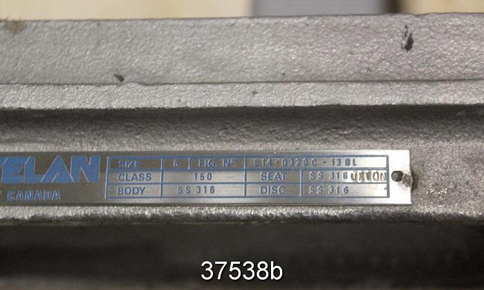 Used Velan 6" Hand Operated Knife Gate Valve, L14-0320C-13BL #37538