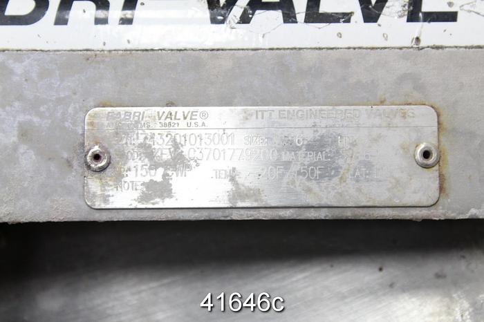 Used Fabri-Valve 6" Hand Operated Knife Gate #41646