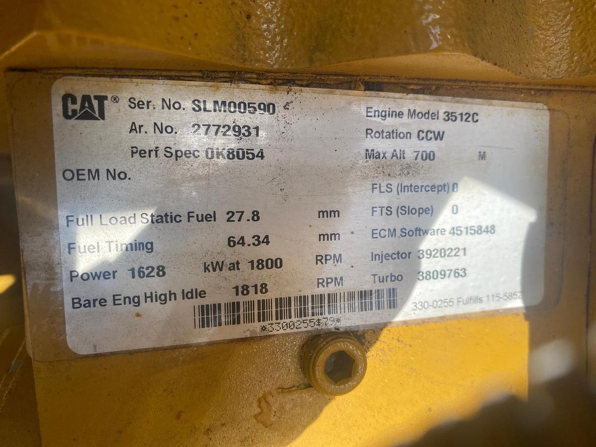 Used Caterpillar 3512C Diesel Generator