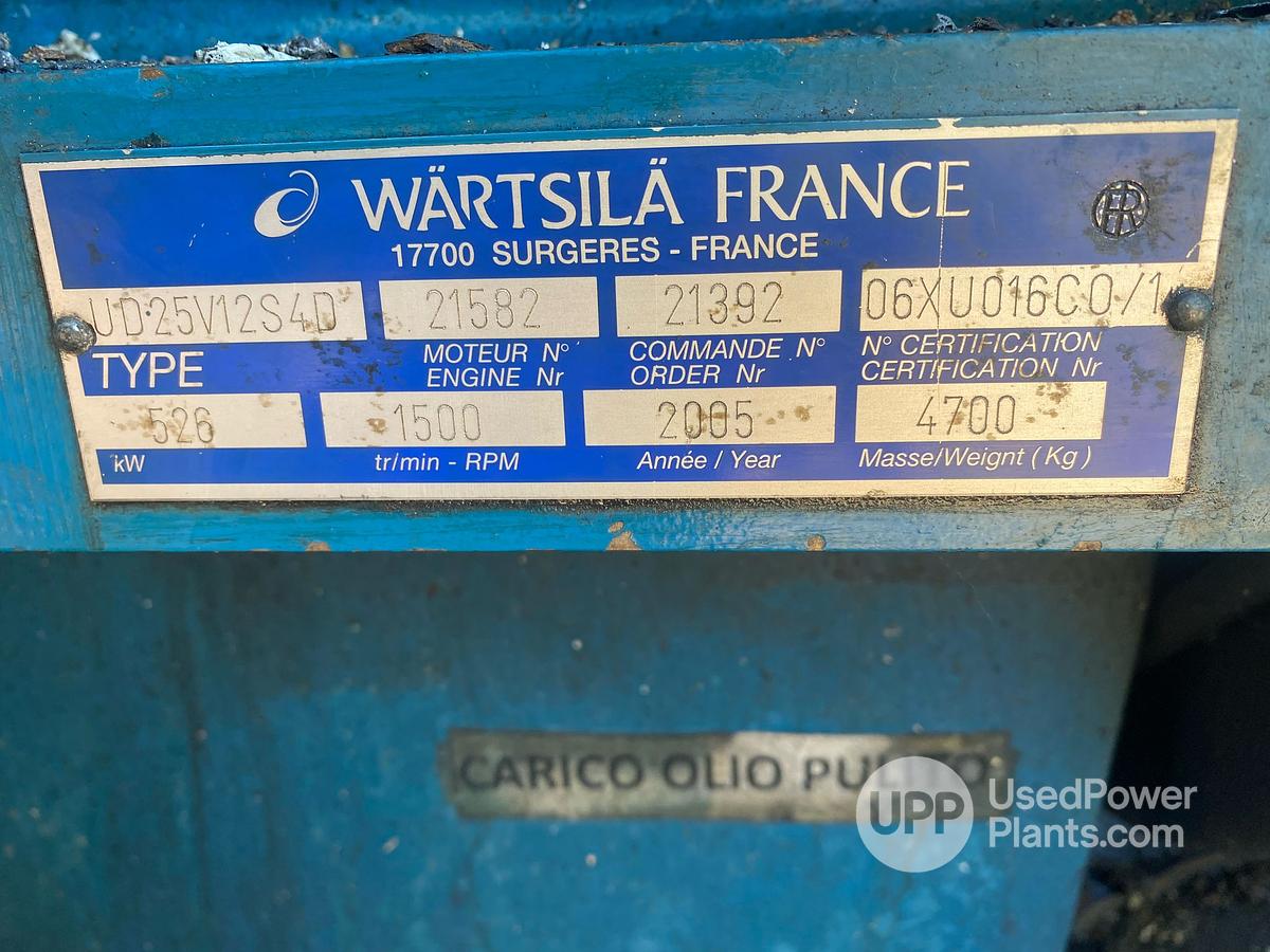 Used Wartsila SACM UD25V12S4D Gensets