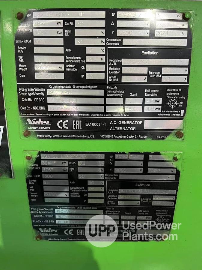 Used Jenbacher J620GS-F75 Complete Power Plant