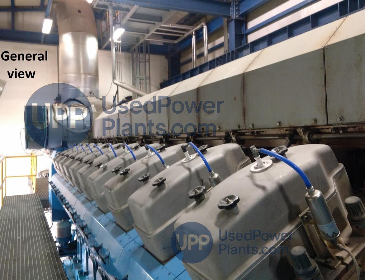Used 8.4 MW 2011 Used Bergen Rolls Royce B35:40V20AG Complete Gas Power Plant