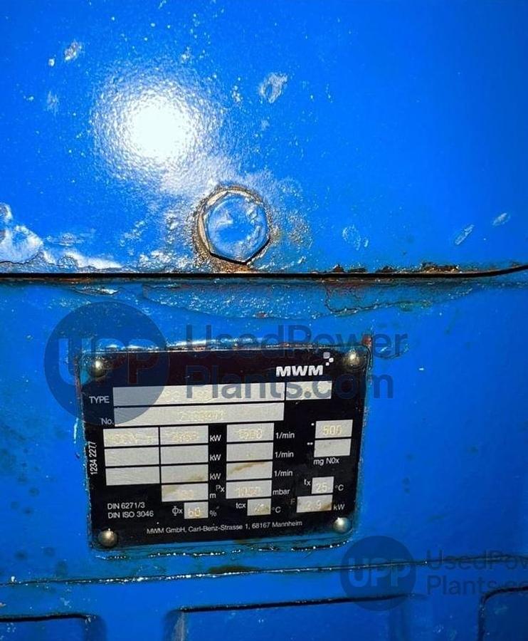 Used 2 MW 2012 MWM 2020V20 Containarised Gensets