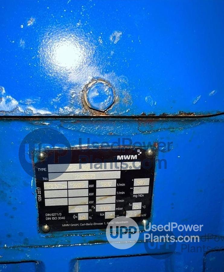 Used 2 MW 2012 MWM 2020V20 Containarised Gensets