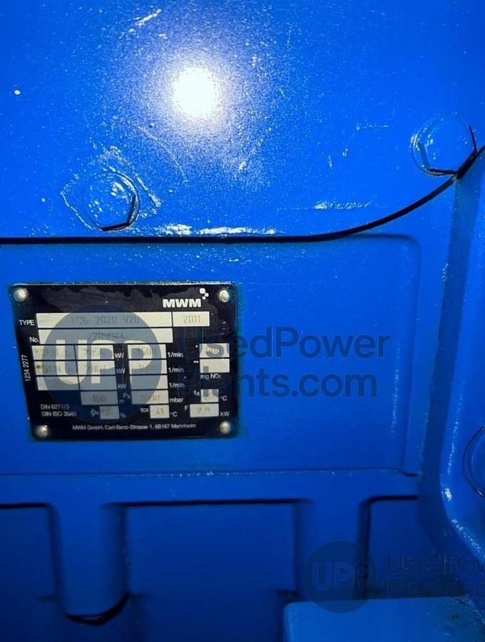 Used 2 MW 2012 MWM 2020V20 Containarised Gensets