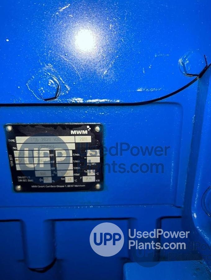 Used 2 MW 2012 MWM 2020V20 Containarised Gensets