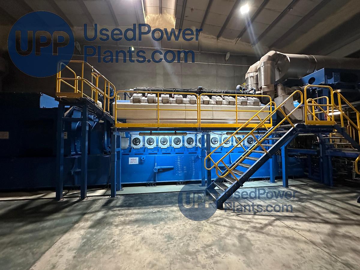 Used Wartsila 20V34SG Gas Power Plant 9.7 Megawatts