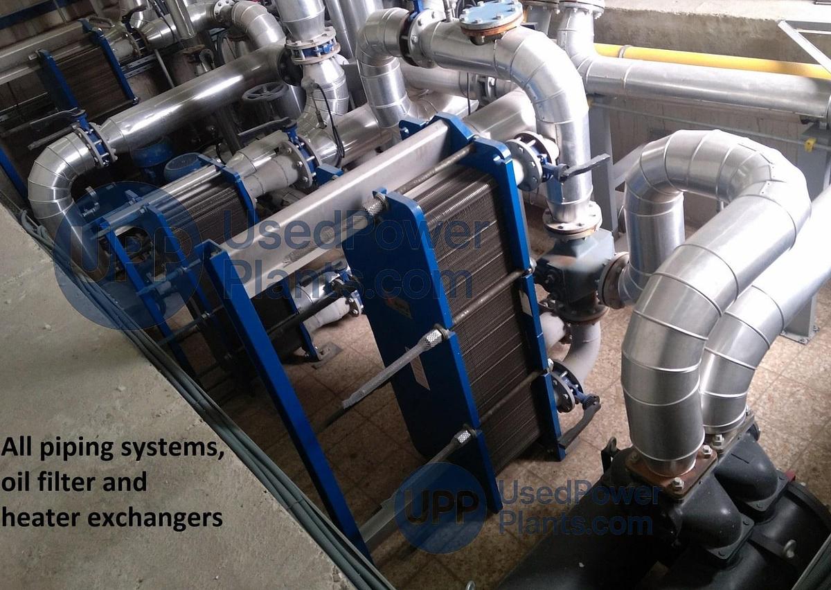 Used 8.4 MW 2011 Used Bergen Rolls Royce B35:40V20AG Complete Gas Power Plant