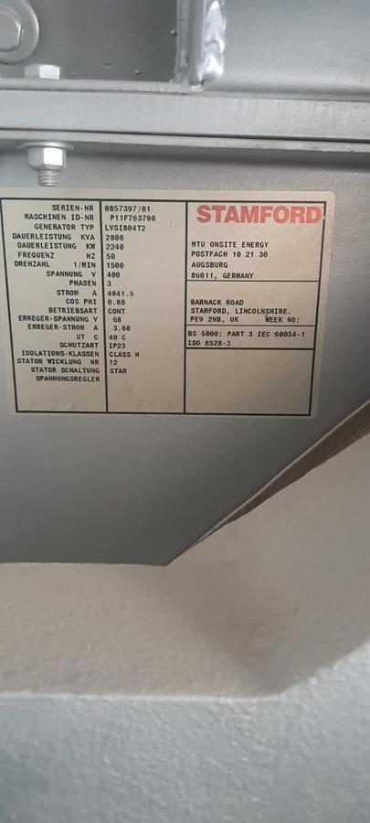 Used MTU 20V4000L63 Complete Gas Power Plant