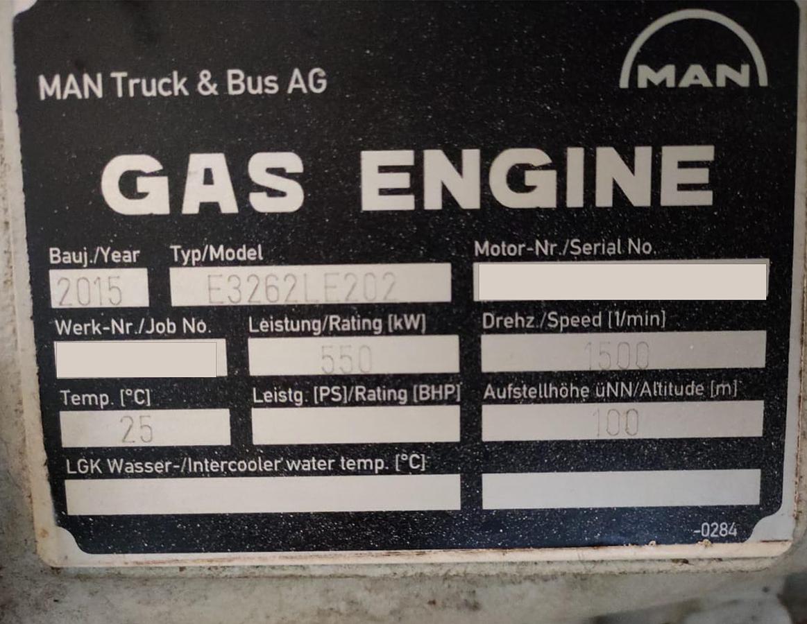 MAN E3262 LE202 Gas Generators