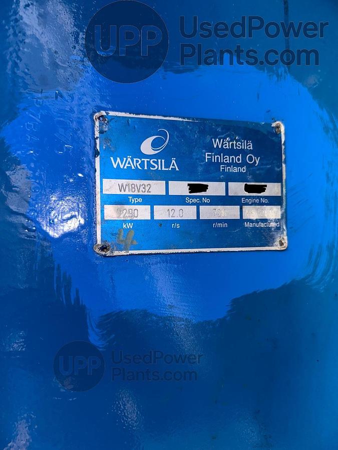 Used 36.4 MW Used Wartsila W18V32 HFO Power Plant For Sale