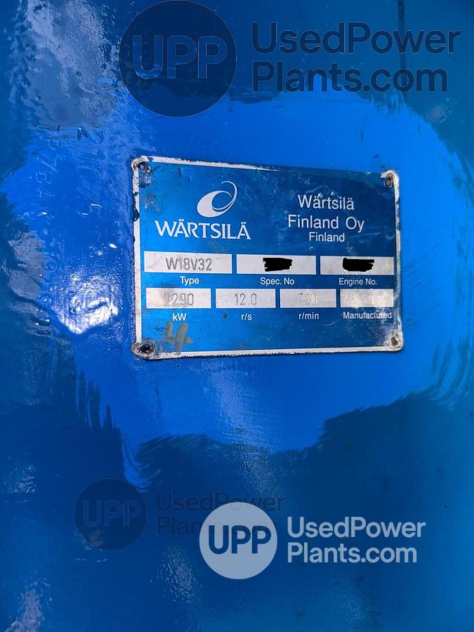 Used 36.4 MW Used Wartsila W18V32 HFO Power Plant For Sale