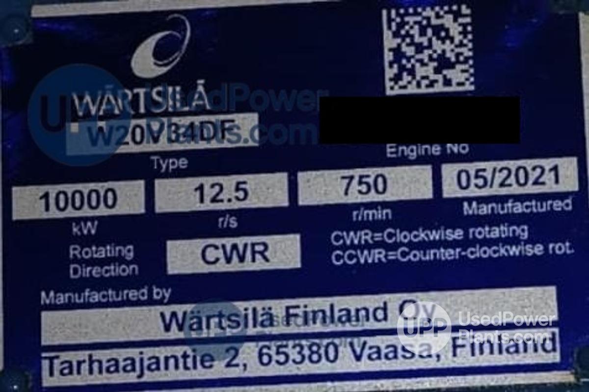 Used 2021 Wartsila 20V34DF