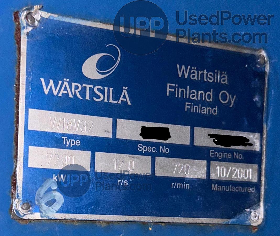 Used 36.4 MW Used Wartsila W18V32 HFO Power Plant For Sale
