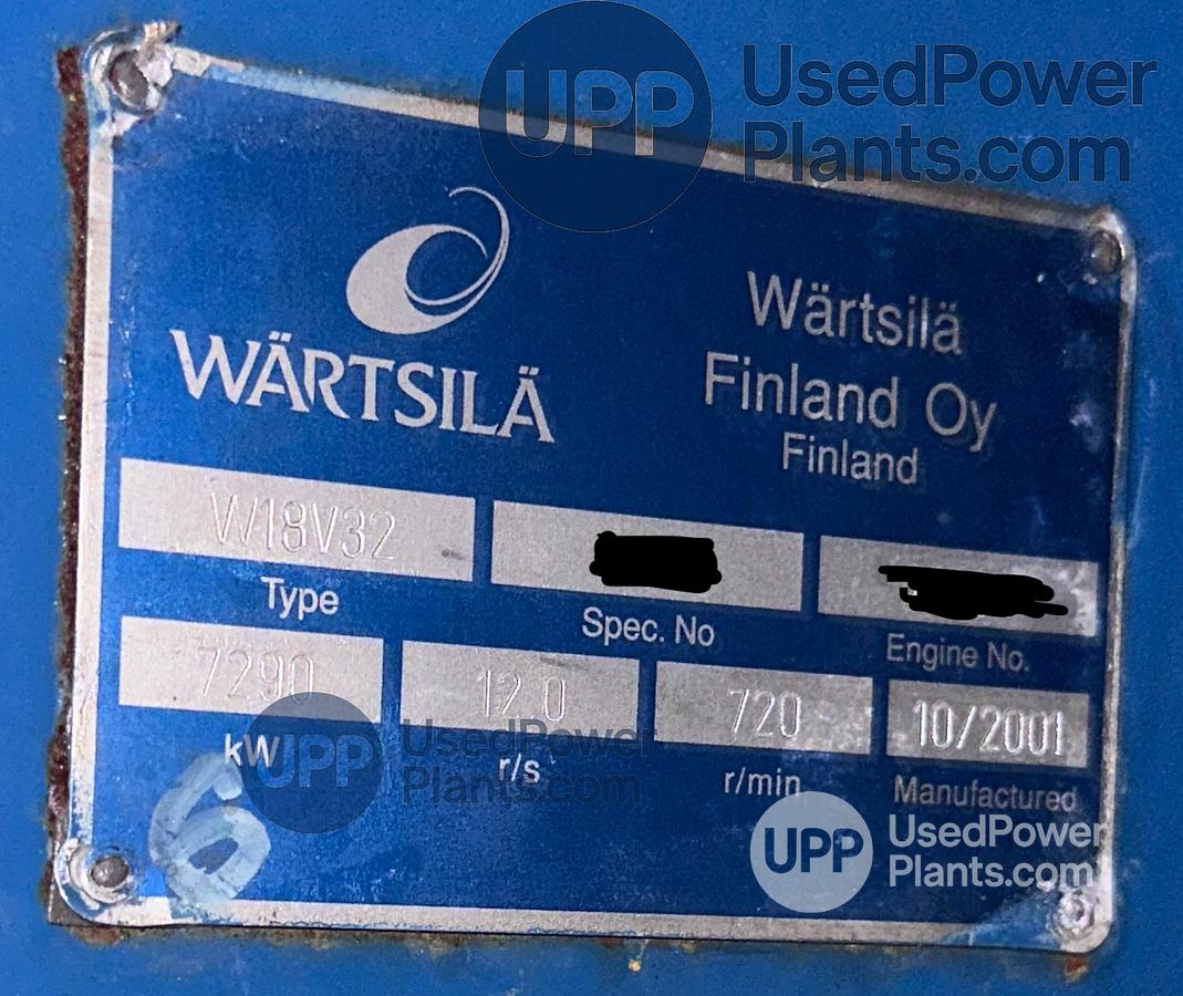 Used 36.4 MW Used Wartsila W18V32 HFO Power Plant For Sale