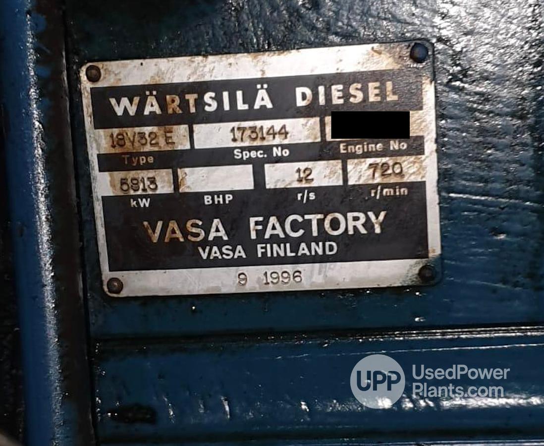 Used 16.8 MW Wartsila 18V32E HFO Complete Power Plant