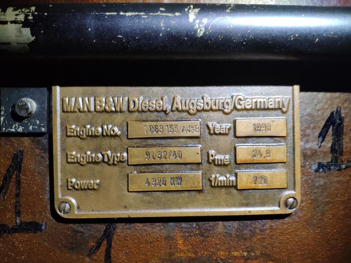 Used MAN 9L32/40 Complete Engine