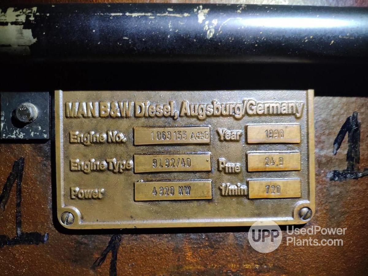 Used MAN 9L32/40 Complete Engine