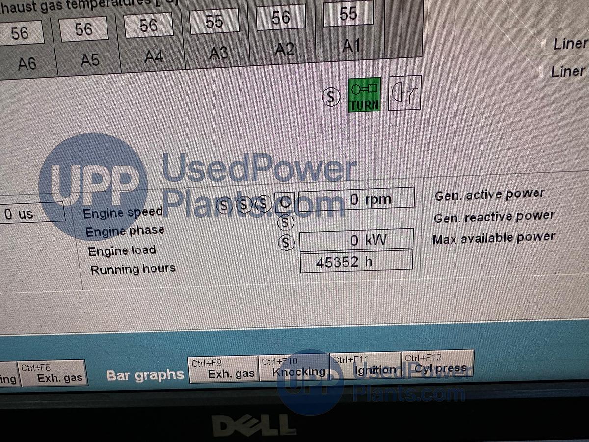 Used Wartsila 20V34SG Gas Power Plant 9.7 Megawatts