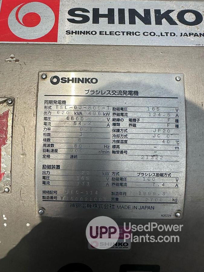 Used Yanmar 6N18AL Generator