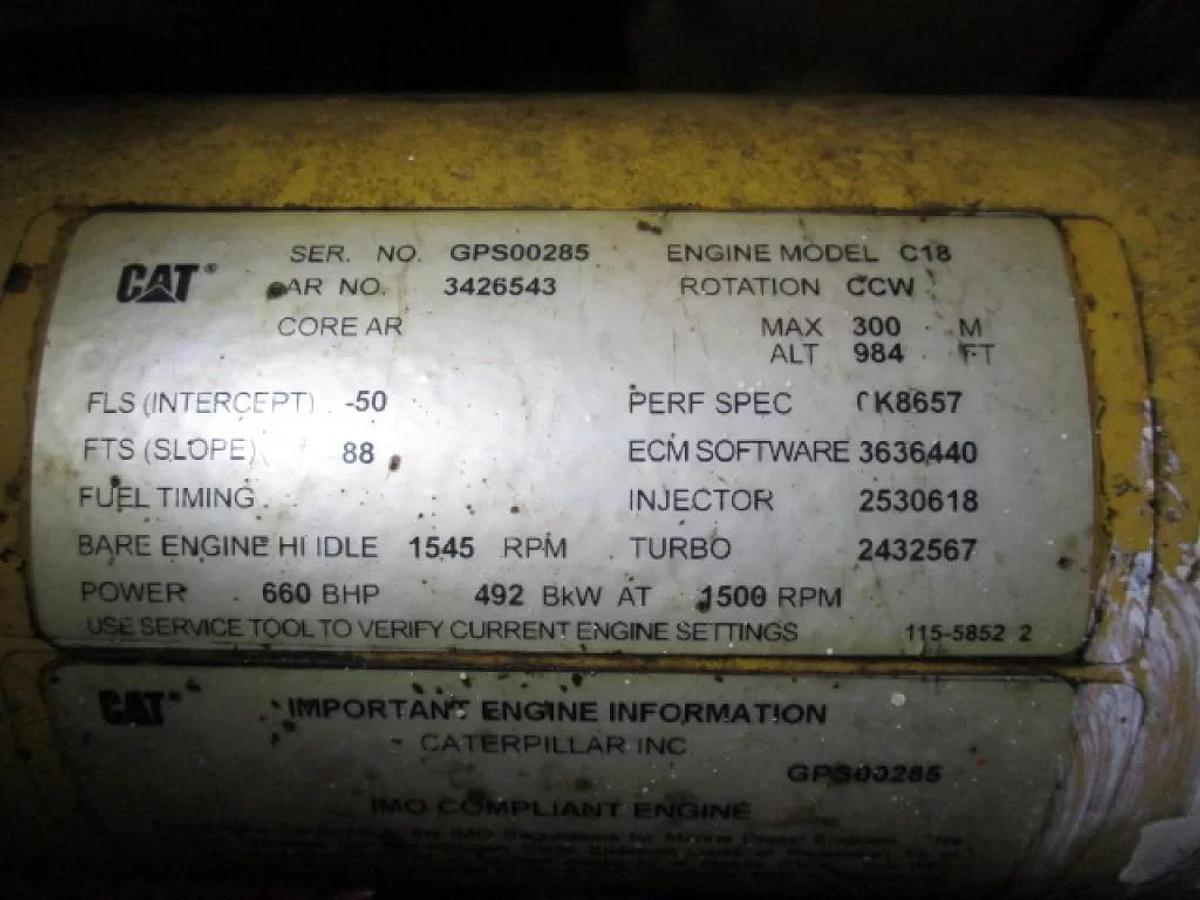 Used Caterpillar C18 Diesel Generators