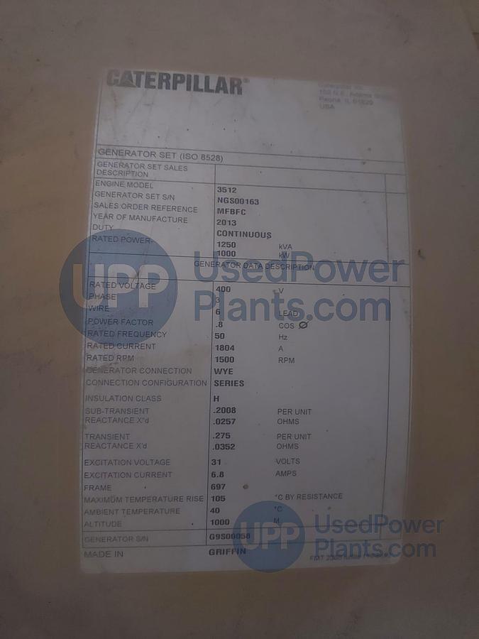 2013 Caterpillar 3512