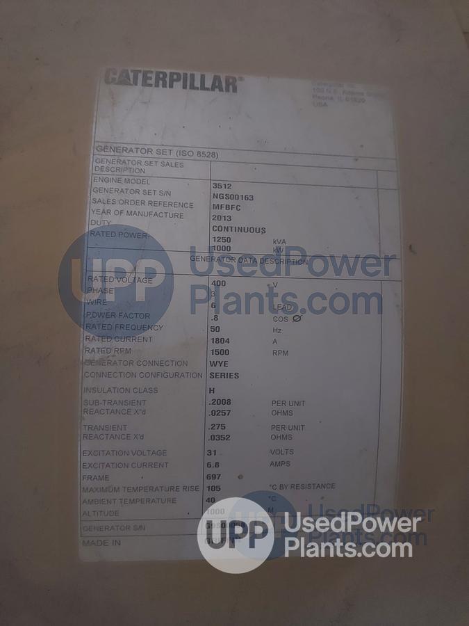 2013 Caterpillar 3512