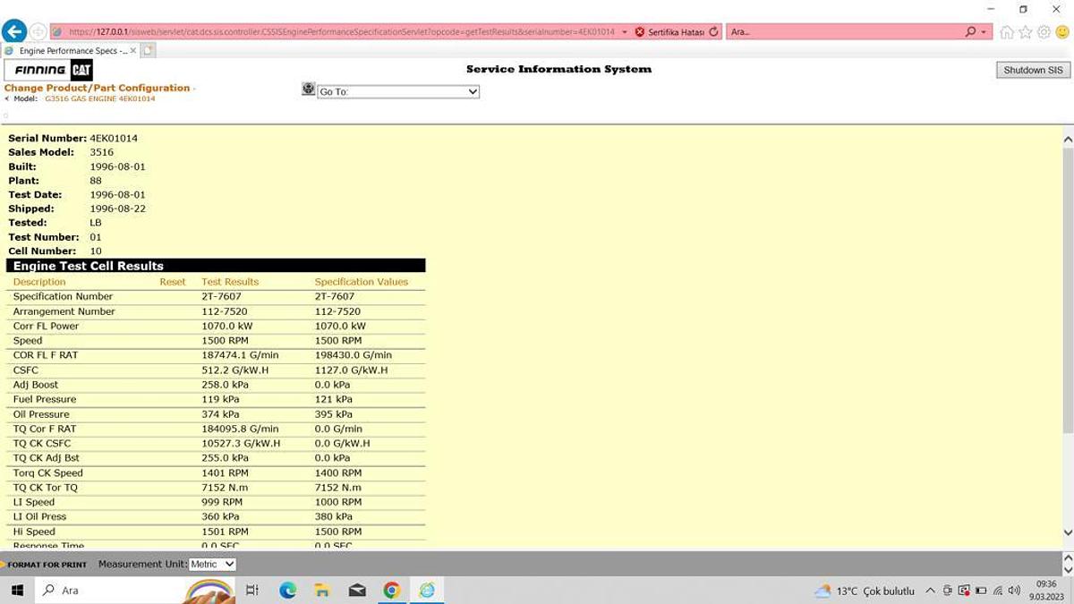 Used Caterpillar 3516 Containerized Gas Generator System