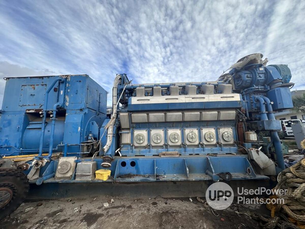 Used 4.8 MW 12V32LNE Wartsila Gensets For Sale
