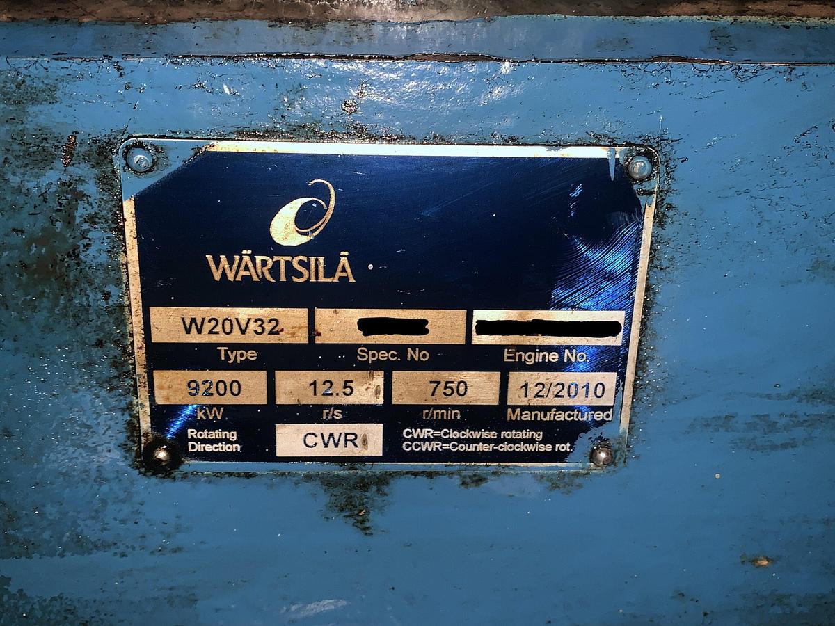 Used 44 MW 2010 Wartsila W20V32 HFO Complete