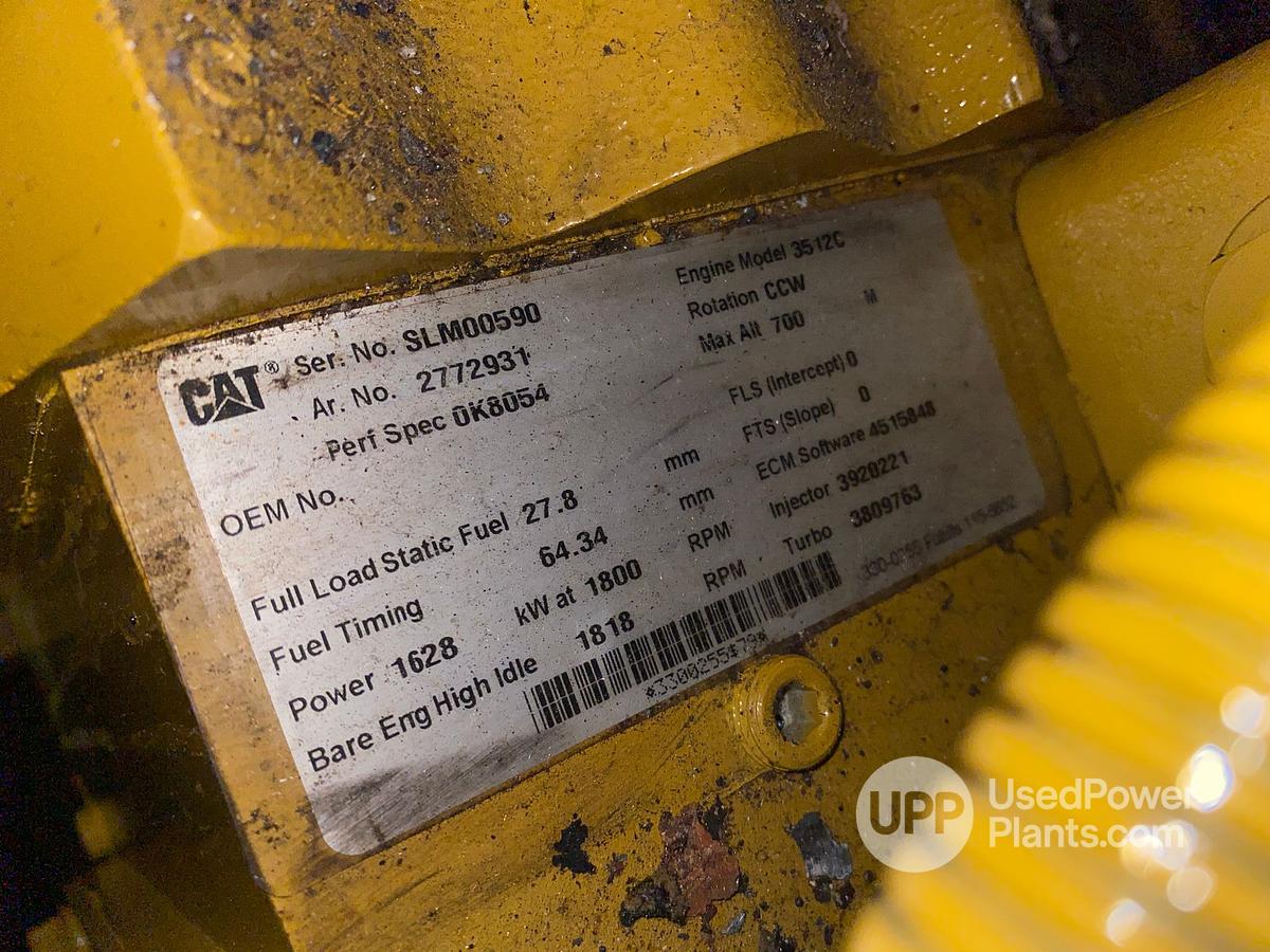 Used Caterpillar 3512C Diesel Generator