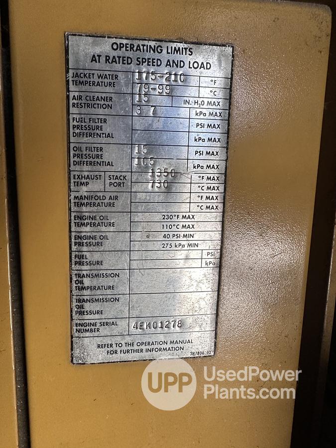 Used Caterpillar 3516 Containerized Gas Generator System