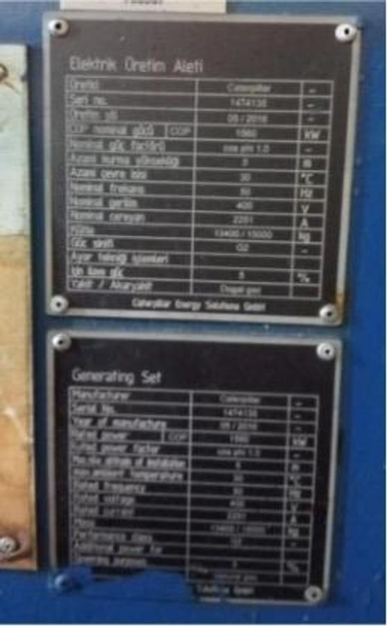 Used 4.8 MW 2016 MWM TCG 2020V16 Natural Gas