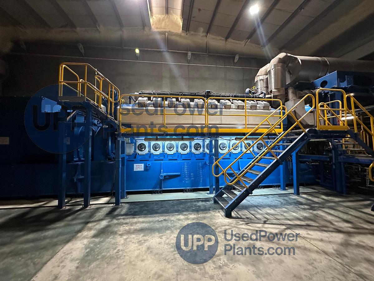 Used Wartsila 20V34SG Gas Power Plant 9.7 Megawatts
