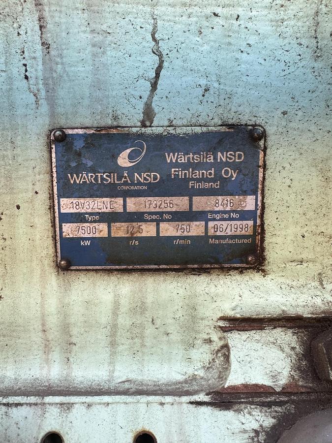 Used Wartsila 18V32LNE