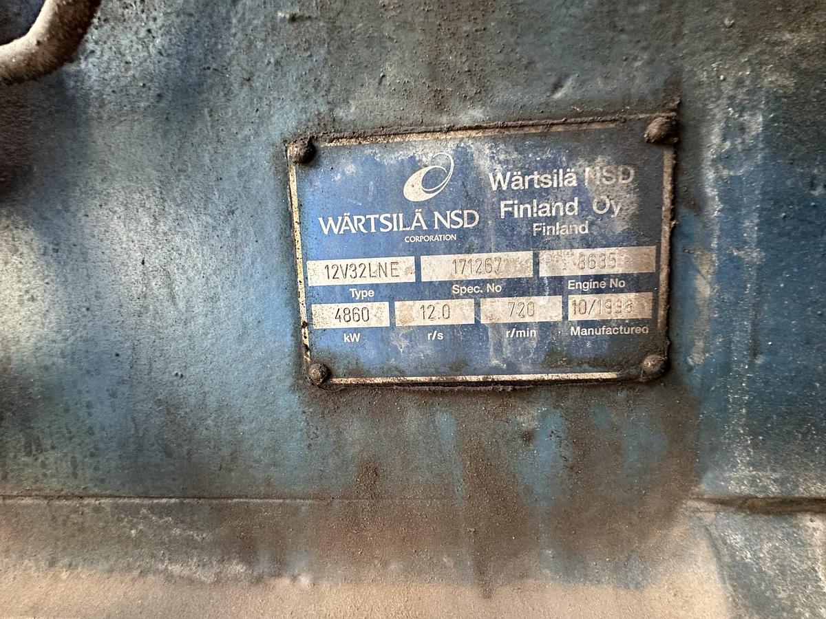 Used 4.8 MW 12V32LNE Wartsila Gensets For Sale
