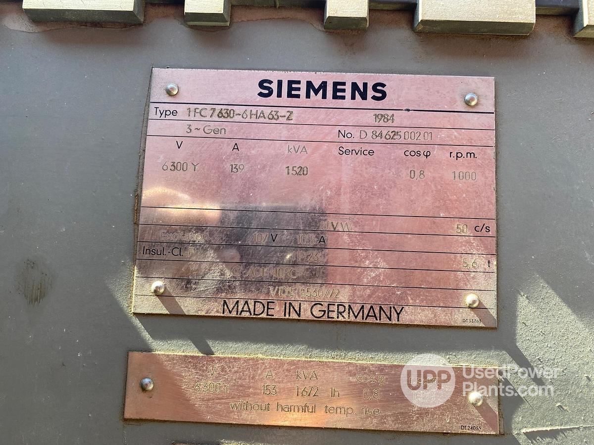 Used MaK 6M282 Genset