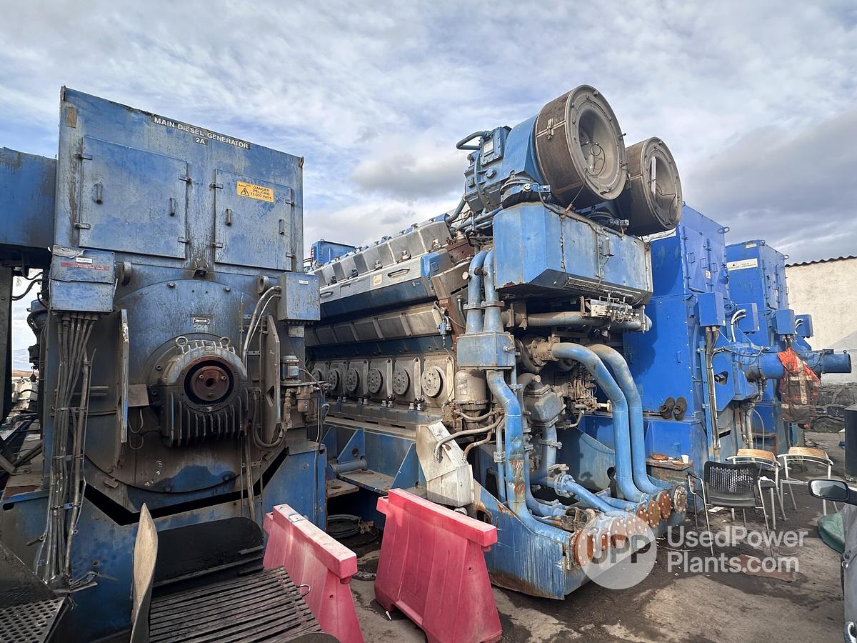 Used 4.8 MW 12V32LNE Wartsila Gensets For Sale