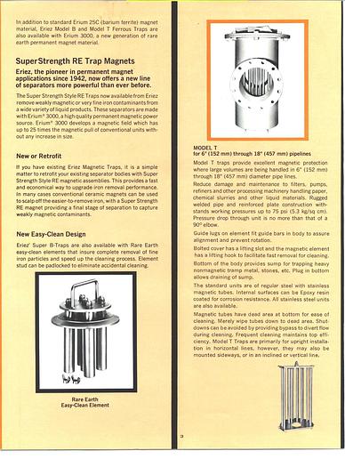 Used 8" ERIEZ MAGNETIC TRAP SS