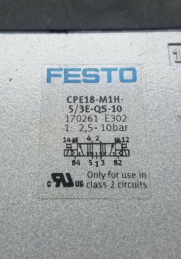Used FESTO CPE18-M1H-5/3E-QS-10, MSEB-3-24V DC