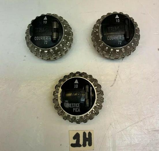 Used IBM Typewriter Font Ball Element 10 Prestige Pica Courier 72 (Lot Of 3)