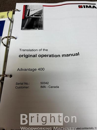 Used 2012 IMA Advantage 400 used edgebander #BBM2690