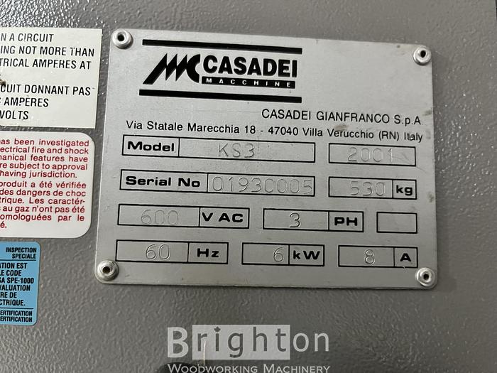 Used 2001 Casadei KS3 Used Sliding Table Saw #BM2436